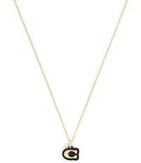 COACH Signature C Resin Short Pendant Necklace
