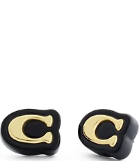 COACH Signature C Resin Stud Earrings