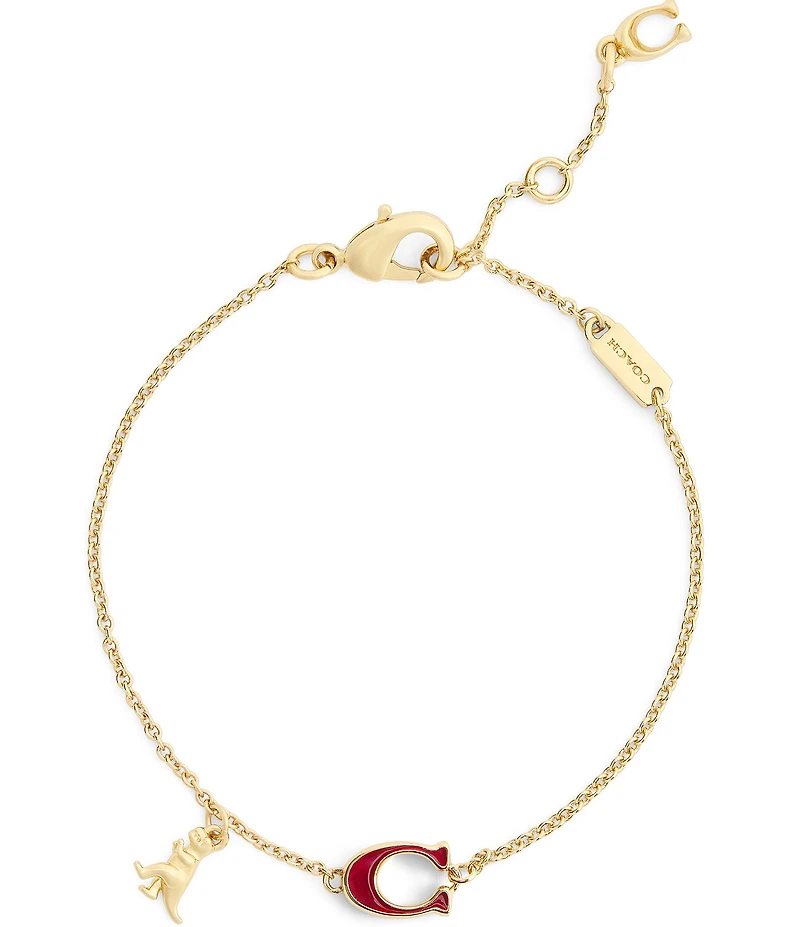COACH Signature C Rexy Strand Line Bracelet