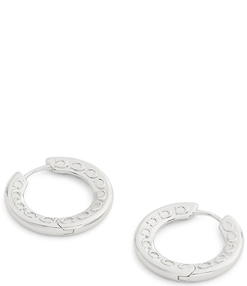 COACH Signature C Small Hoop Earrings