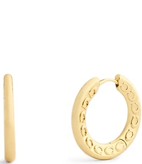 COACH Signature C Small Hoop Earrings