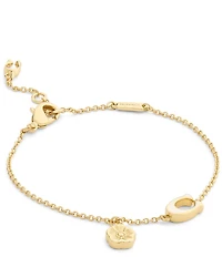 COACH Signature C Tea Rose Strand Line Bracelet