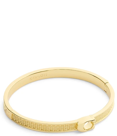 COACH Signature C Textured Bangle Bracelet