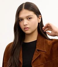 COACH Signature C Textured Coin Stud Earrings