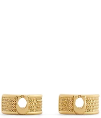 COACH Signature C Textured Huggie Hoop Earrings