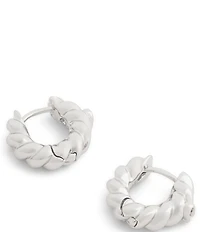 COACH Signature C Twisted Huggie Hoop Earrings