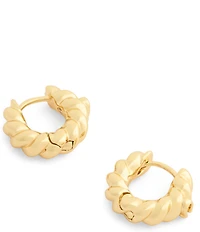 COACH Signature C Twisted Huggie Hoop Earrings