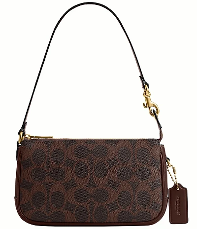 COACH Bleecker Plaza 18 Signature Canvas Shoulder Bag