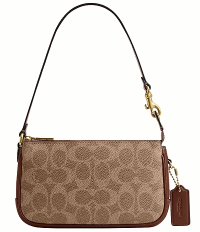 COACH Bleecker Plaza 18 Signature Canvas Shoulder Bag