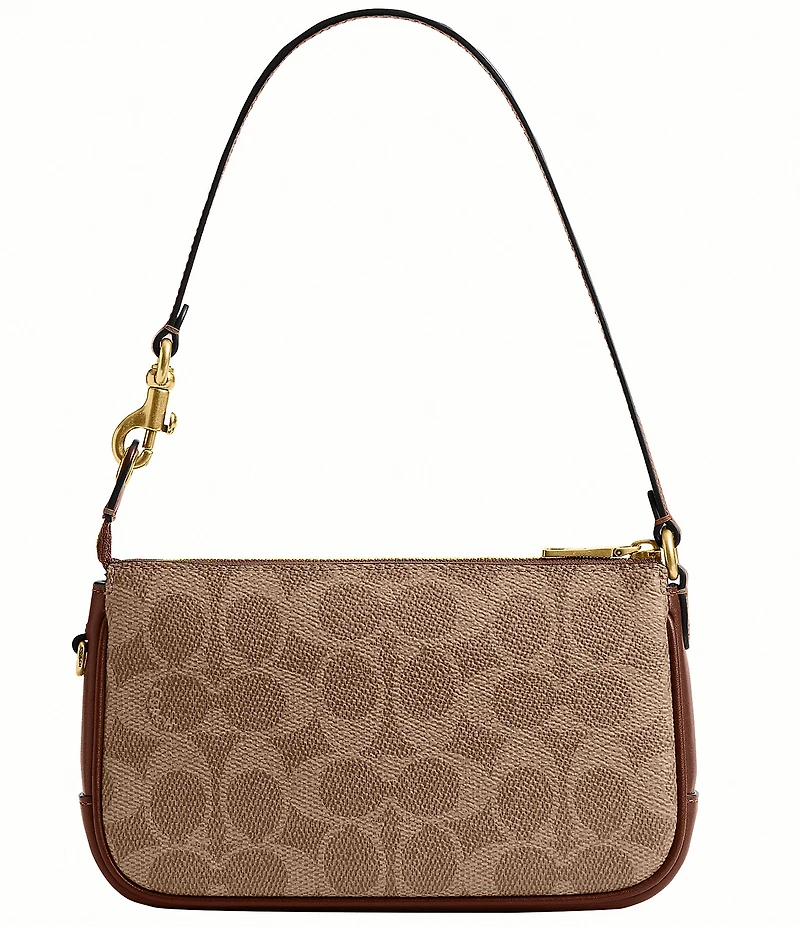 COACH Bleecker Plaza 18 Signature Canvas Shoulder Bag