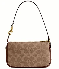 COACH Bleecker Plaza 18 Signature Canvas Shoulder Bag