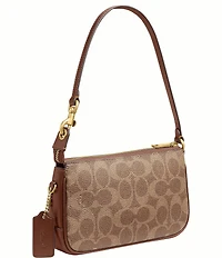 COACH Bleecker Plaza 18 Signature Canvas Shoulder Bag