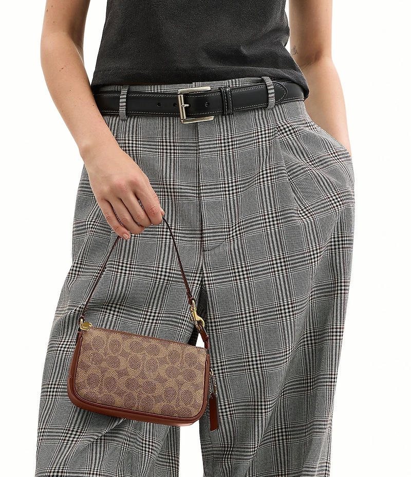 COACH Bleecker Plaza 18 Signature Canvas Shoulder Bag