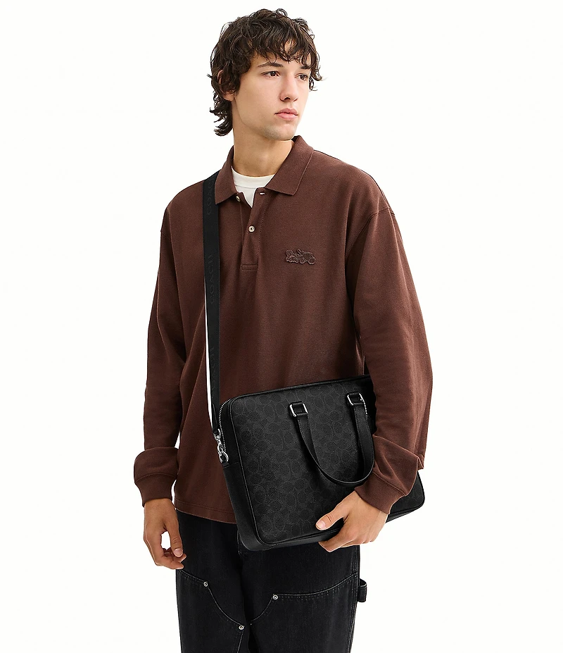 COACH Signature Canvas Caden Brief Bag