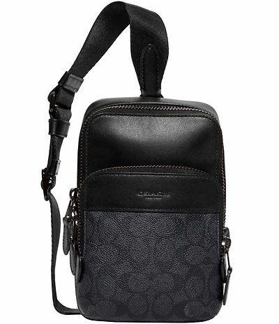 COACH Signature Canvas Gotham Sling Pack 13 Bag