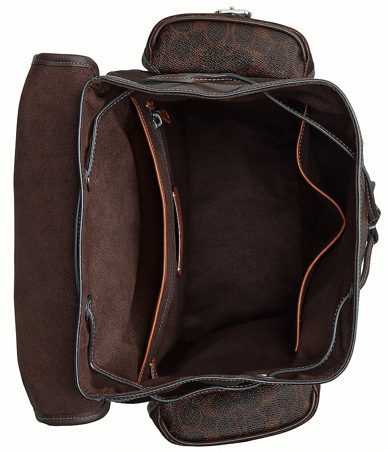 COACH Signature Canvas Hitch Backpack