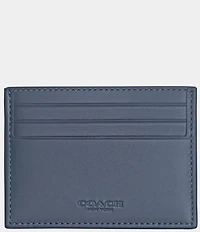 COACH Signature Canvas Jacquard/Refined Calfskin Leather Refined Card Case