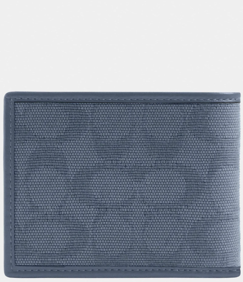 COACH Signature Canvas Jacquard Leather Slim Billfold Wallet