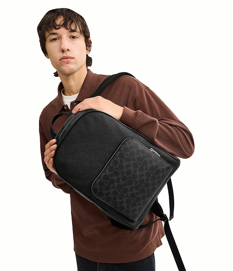 COACH Signature Canvas Wade Backpack