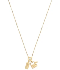 COACH Signature Charm Short Pendant Necklace