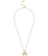COACH Signature Charm Short Pendant Necklace