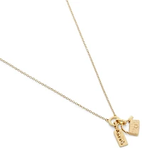 COACH Signature Charm Short Pendant Necklace