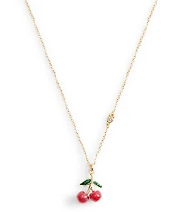 COACH Signature Cherry Novelty Short Pendant Necklace