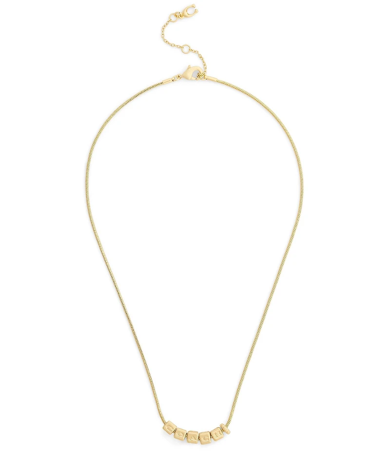 COACH Signature COACH Cube Collar Necklace
