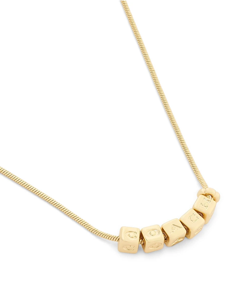 COACH Signature COACH Cube Collar Necklace