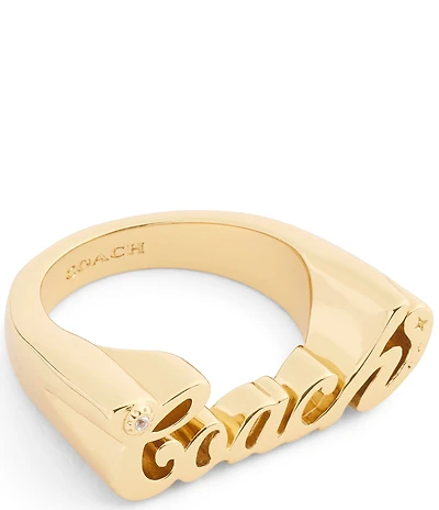 COACH Signature COACH Name Plate Band Ring