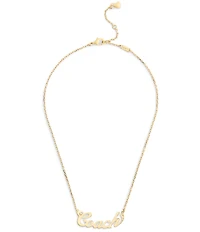 COACH Signature Coach Name Plate Short Pendant Necklace