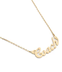 COACH Signature Coach Name Plate Short Pendant Necklace