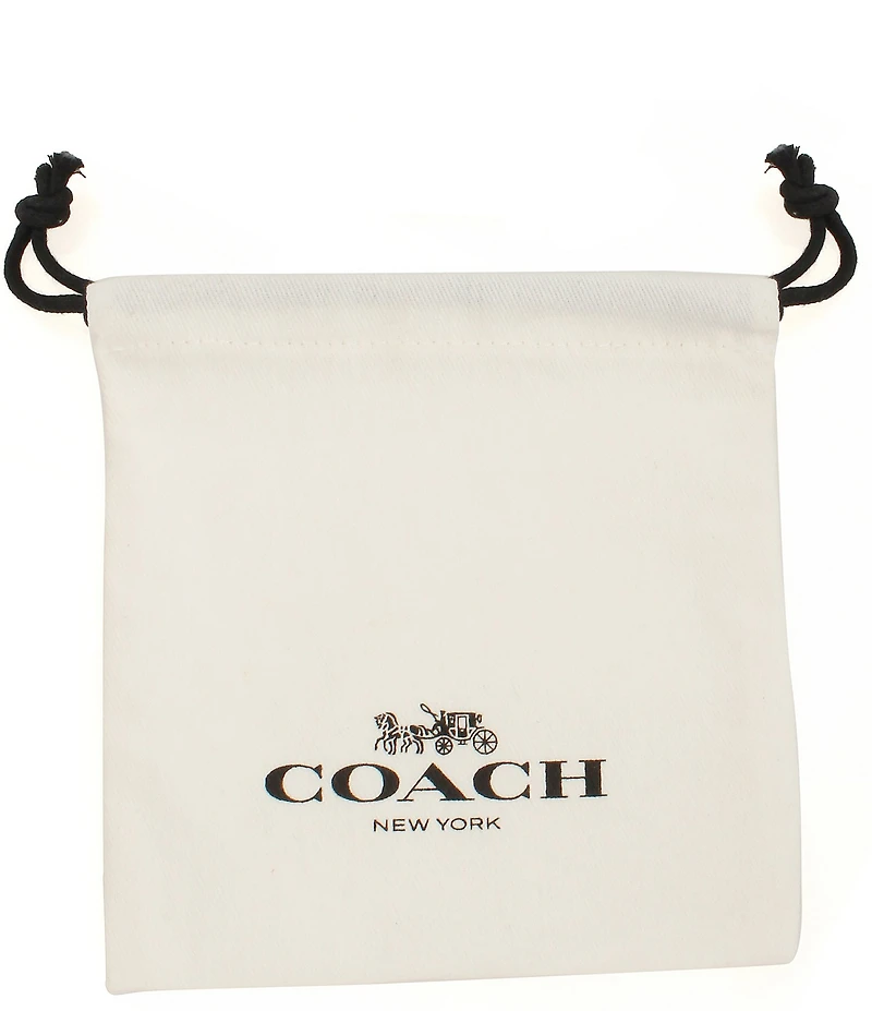 COACH Signature Coach Name Plate Short Pendant Necklace