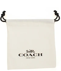 COACH Signature Coach Name Plate Short Pendant Necklace