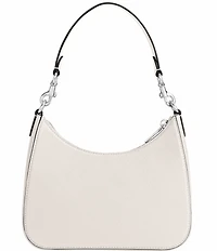 COACH Signature Coated Canvas Silver Zip Crossbody Shoulder Bag