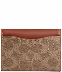 COACH Signature Coated Canvas Essential Flap Card Case