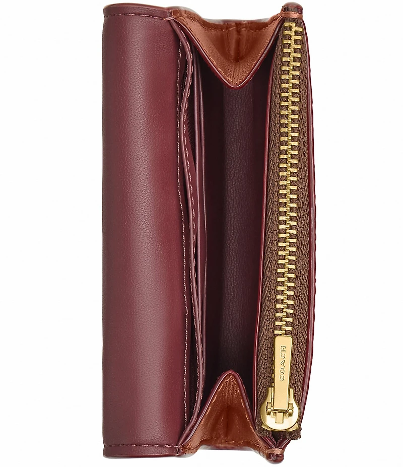 COACH Signature Coated Canvas Essential Flap Card Case