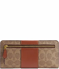 COACH Signature Coated Canvas Essential Slim Accordion Wallet