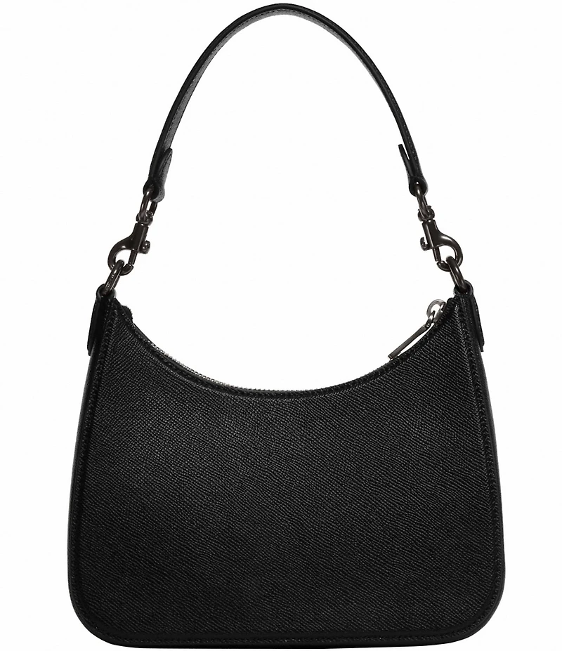 COACH Signature Coated Canvas Solid Black Crossbody Shoulder Bag