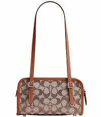 COACH Signature Crystal Jacquard Swing 20 Contrast Trim Satchel Bag