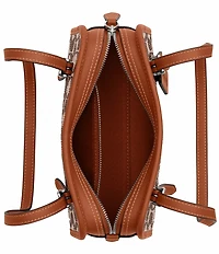 COACH Signature Crystal Jacquard Swing 20 Contrast Trim Satchel Bag