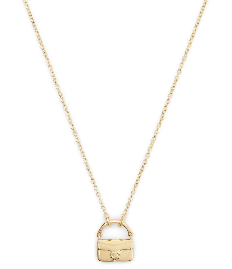 COACH Signature Handbag Short Pendant Necklace