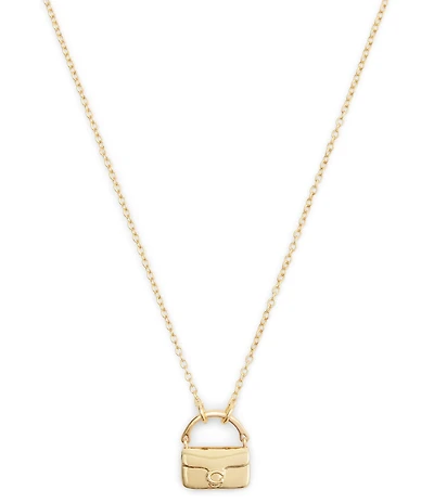 COACH Signature Handbag Short Pendant Necklace