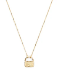 COACH Signature Handbag Short Pendant Necklace
