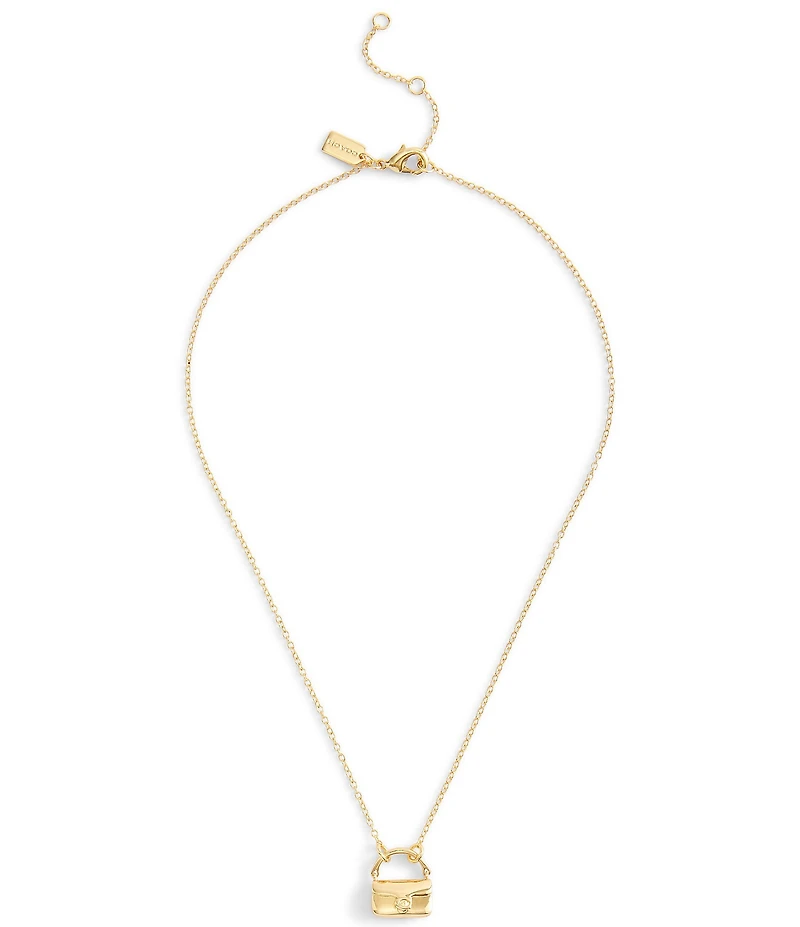 COACH Signature Handbag Short Pendant Necklace