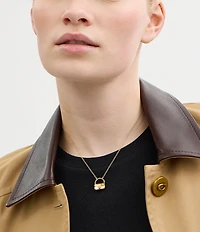 COACH Signature Handbag Short Pendant Necklace