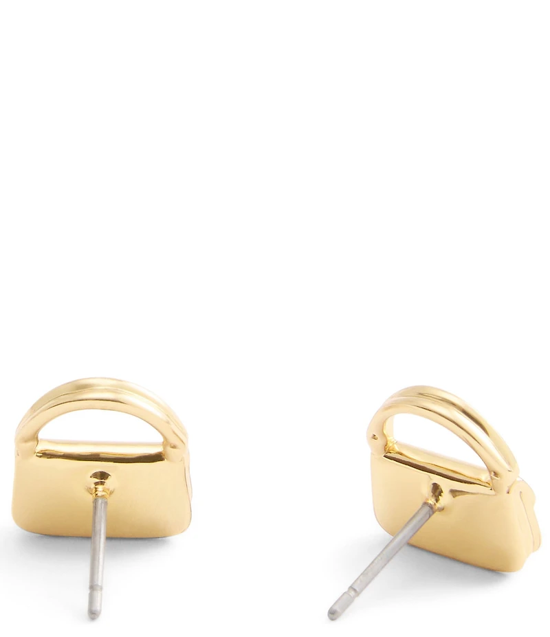 COACH Signature Handbag Stud Earrings