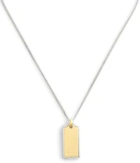 COACH Signature Hangtag Short Pendant Necklace