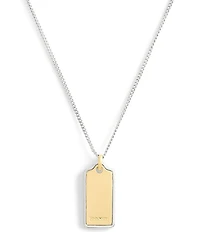 COACH Signature Hangtag Short Pendant Necklace