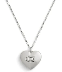 COACH Signature Heart Short Pendant Necklace
